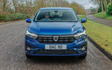 14 Dacia Sandero BiFuel 2021 UK first drive on road nose