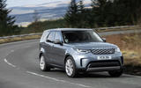 14 Land Rover Discovery D300 2021 UK first drive review cornering front