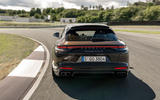 Porsche Panamera Turbo S Sport Turismo 2020 first drive review - cornering rear