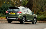Subaru Forester eBoxer 2019 UK first drive review - cornering rear