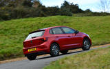 14 Volkswagen Polo 2021 UK first drive review cornering rear