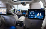 Mercedes-Benz S Class S580e 2020 first drive review - rear infotainment