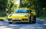15 Porsche 911 GTS 2021 UK first drive review cornering front
