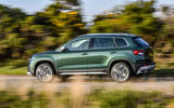 Skoda Karoq Scout 2019 first drive review - on the road side view