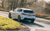 16 BMW 1 Series 128ti 2021 UK first drive review on road rear