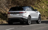 16 Land Rover Range Rover Velar PHEV 2021 UK first drive review on road rear