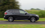 BMW X3 M40i 2018 UK review on the road side