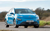 17 Hyundai Kona Electric 2021 UK first drive review cornering front