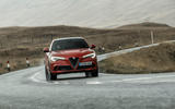 Alfa Romeo Stelvio Quadrifoglio 2018 UK RHD first drive - cornering front