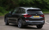 BMW X3 M40i 2018 UK review on the road rear