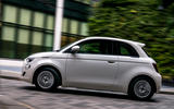18 Fiat 500e Action 2021 UK FD on road side