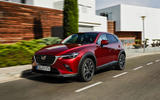 Mazda CX-3 2018 first drive review on the road front right