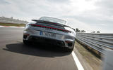 Porsche 911 Turbo S 2020 first drive review - track rear