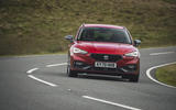 18 Seat Leon estate FR 2021 UK first drive review cornering front