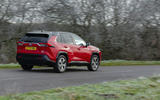 18 Toyota RAV4 PHEV 2021 UK first drive review on road rear