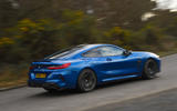 BMW M8 Competition Coupe 2020 UK first drive review - cornering rear