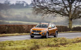 19 Dacia Sandero Stepway 2021 UK first drive review on road front