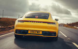 Porsche 911 Carrera 4S 2019 UK first drive review - on the road rear