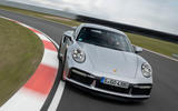 Porsche 911 Turbo S 2020 first drive review - track kerbing
