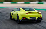 Aston Martin Vantage on the track rear