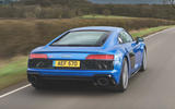 Audi R8 2019 UK first drive review - tracking rear