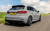 Audi RS3 Sportback 2019 UK first drive review - hero rear