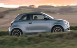2021 Fiat 500 electric left-hand drive UK review - hero side