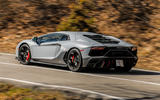 2 Lamborghini Aventador Ultimae 2022 first drive tracking rear