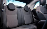 2021 Fiat 500 electric left-hand drive UK review - rear seats
