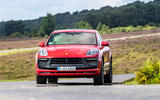 20 Porsche Macan GTS 2021 UK LHD first drive cornering front