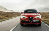 Alfa Romeo Stelvio Quadrifoglio 2018 UK RHD first drive - action front