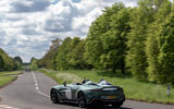 21 Aston Martin V12 Speedster 2021 UK FD cornering rear