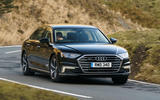 Audi A8 60 TFSIe 2020 UK first drive review - on the road front