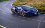 Lamborghini Aventador SVJ 2018 UK first drive review - cornering front