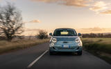 2021 Fiat 500 electric left-hand drive UK review - on the road nose