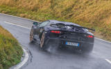 Lamborghini Aventador SVJ 2018 UK first drive review - cornering rear