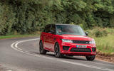 Land Rover Range Rover Sport HST 2019 UK first drive review - cornering front