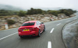 Jaguar XE P300 2019 first drive review - on the road rear