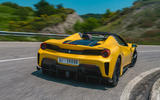 Ferrari 488 Pista Spider 2019 first drive review - on the road rear