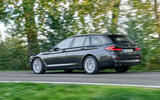 BMW 5 Series 2020 UK (LHD) first drive review - hero rear