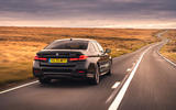 BMW 5 Series M550i 2020 UK first drive - hero rear