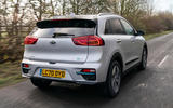 3 kia e niro 39kwh 2021 uk first drive review hero rear