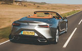 Lexus LC Convertible 2020 UK first drive review - hero rear