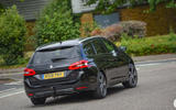 Peugeot 308 GT 2018 first drive UK review cornering rear