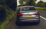 Audi A4 35 TFSI 2019 UK first drive review - on the road rear