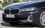 BMW 5 Series 2020 UK (LHD) first drive review - nose