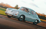 4 Electrogenic Porsche 356 2022 first drive review cornering front