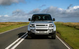 4 Land Rover Defender 90 D250 2021 UK first drive review on road nose