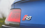 Audi R8 2019 UK first drive review - rear badge