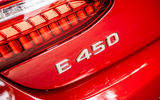 Mercedes-Benz E-Class e450 Cabriolet 2020 UK first drive review - rear badge